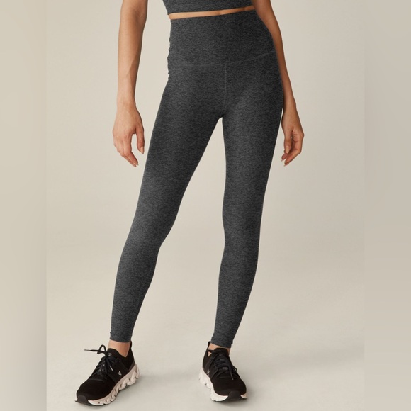 BEYOND YOGA SPACEDYE VITALIZE FULL LENGTH LEGGING - GRAY SIZE SMALL (PREOWNED) - Picture 1 of 8